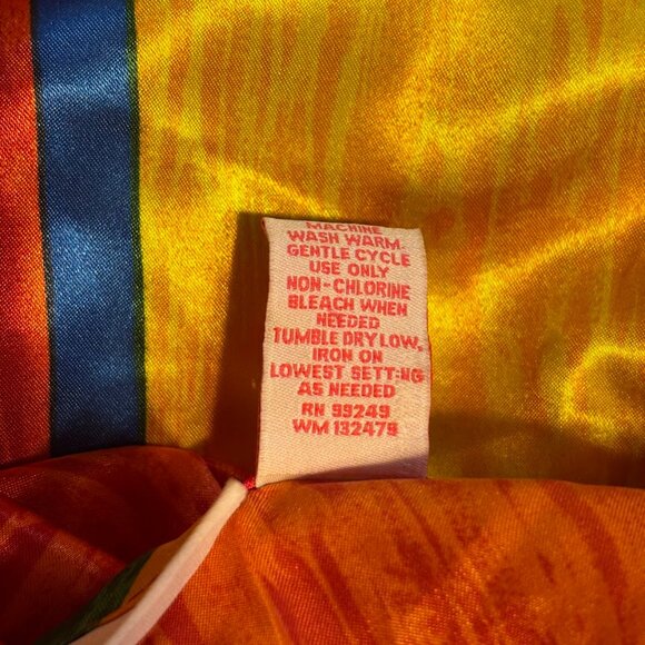 SERENADA Multicolor Striped Short Sleeve Long Zippered Robe - 3X - Picture 15 of 16